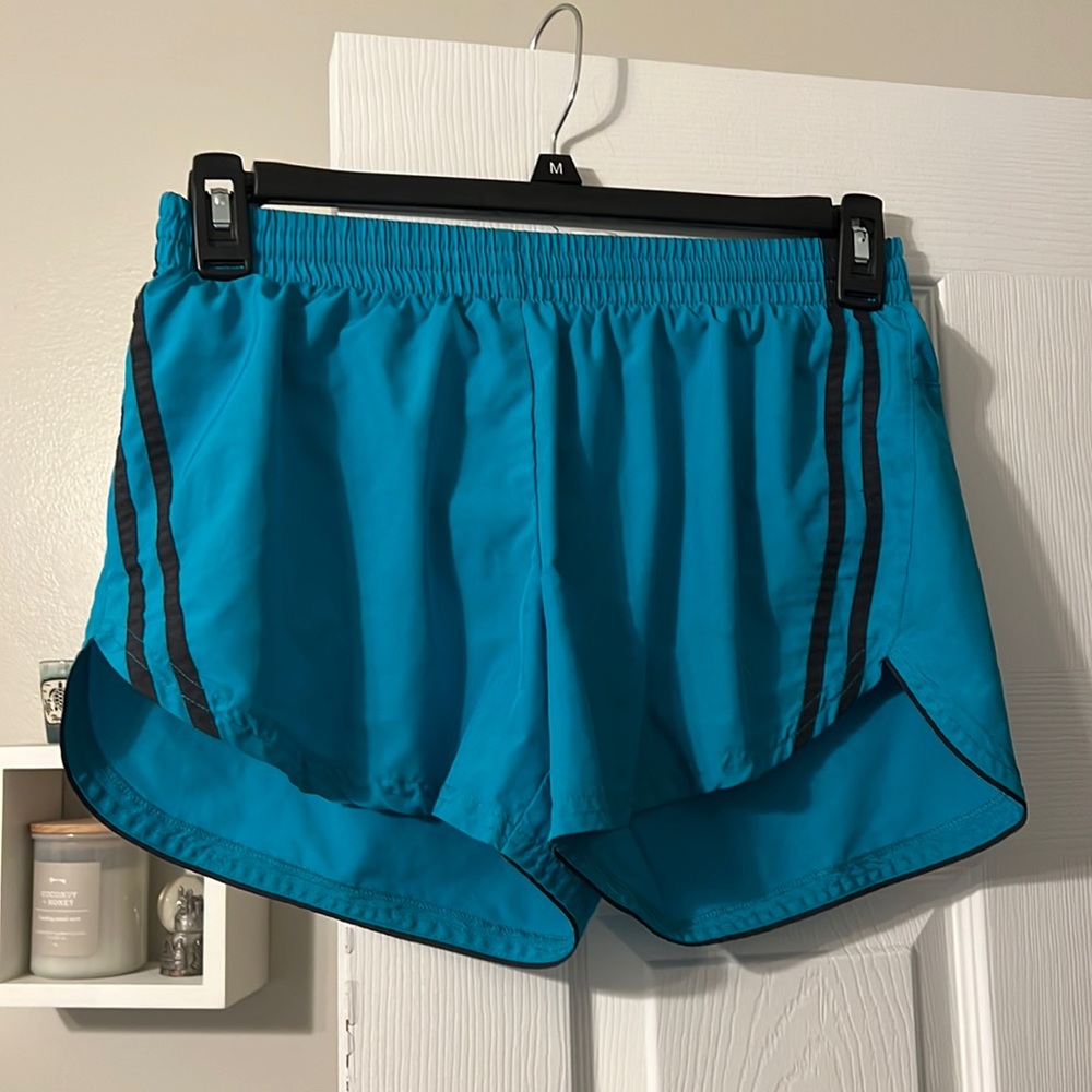 Turquoise athletic shorts